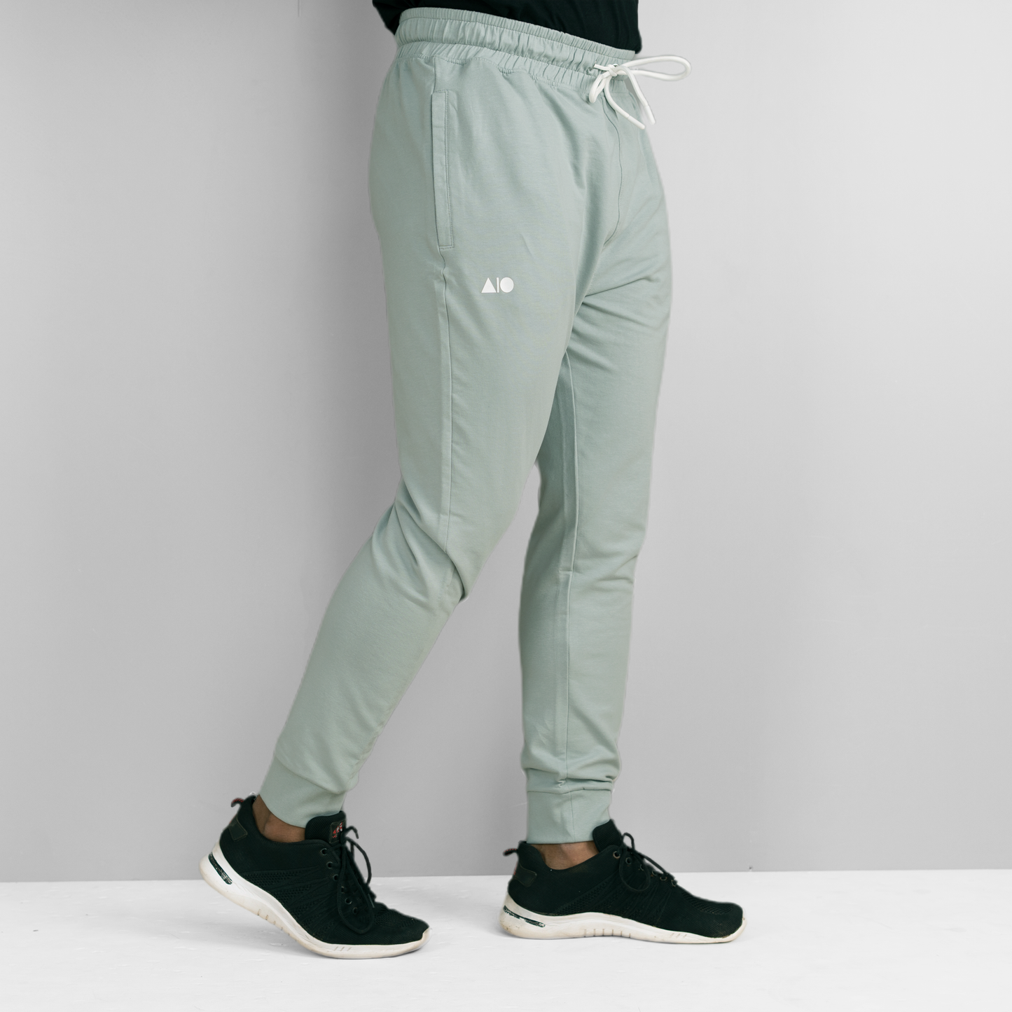 Men's Terry Cotton Joggers (Ash Blue)