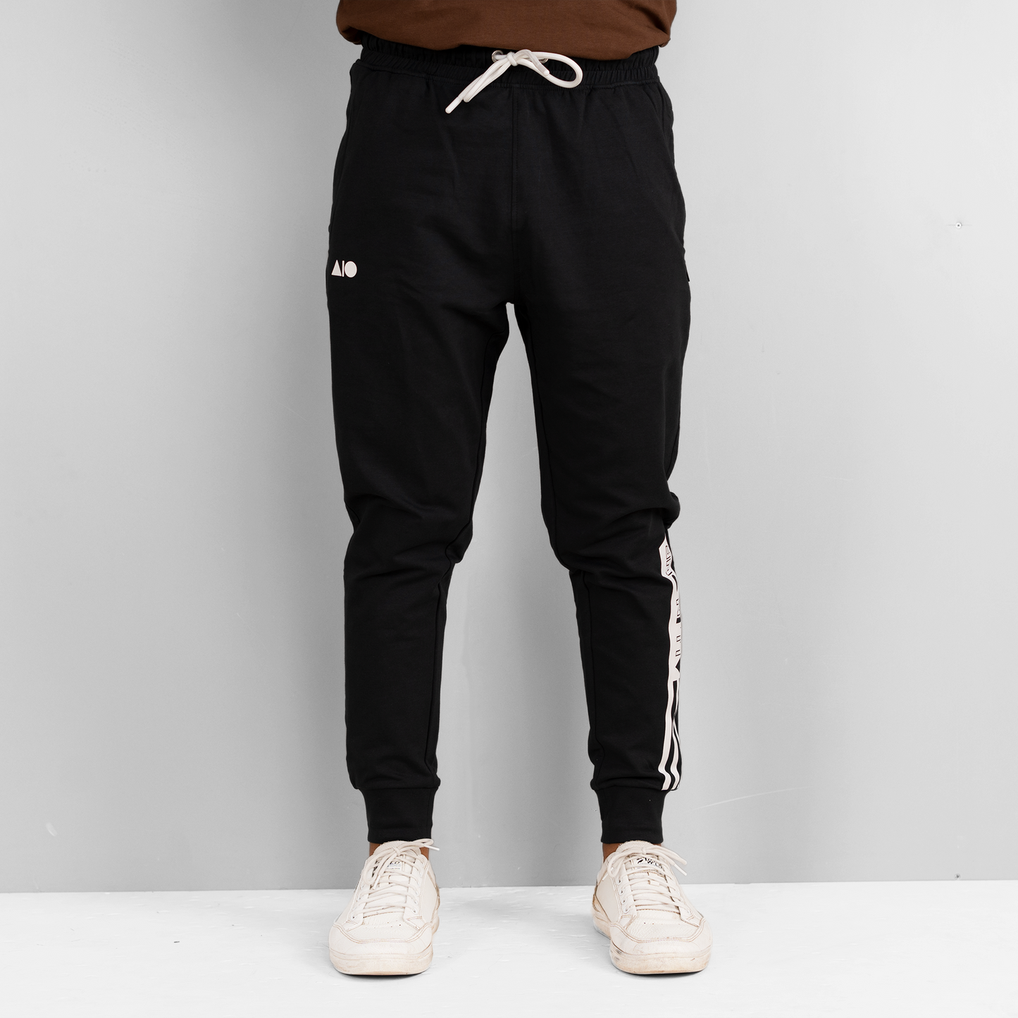 Men's Terry Cotton Joggers (Jet Black)