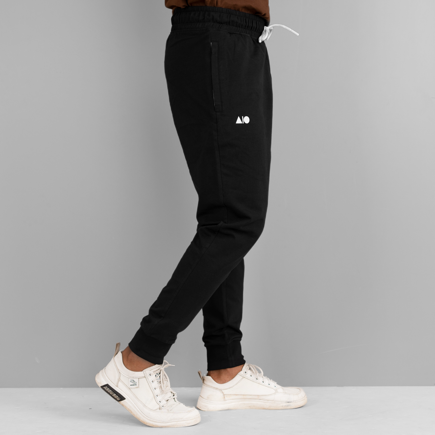 Men's Terry Cotton Joggers (Jet Black)