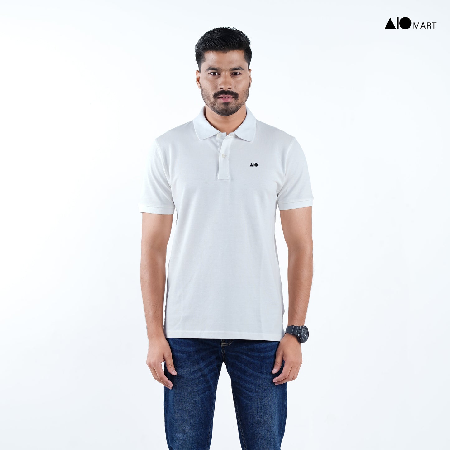 Men's Premium Polo Shirt (White)