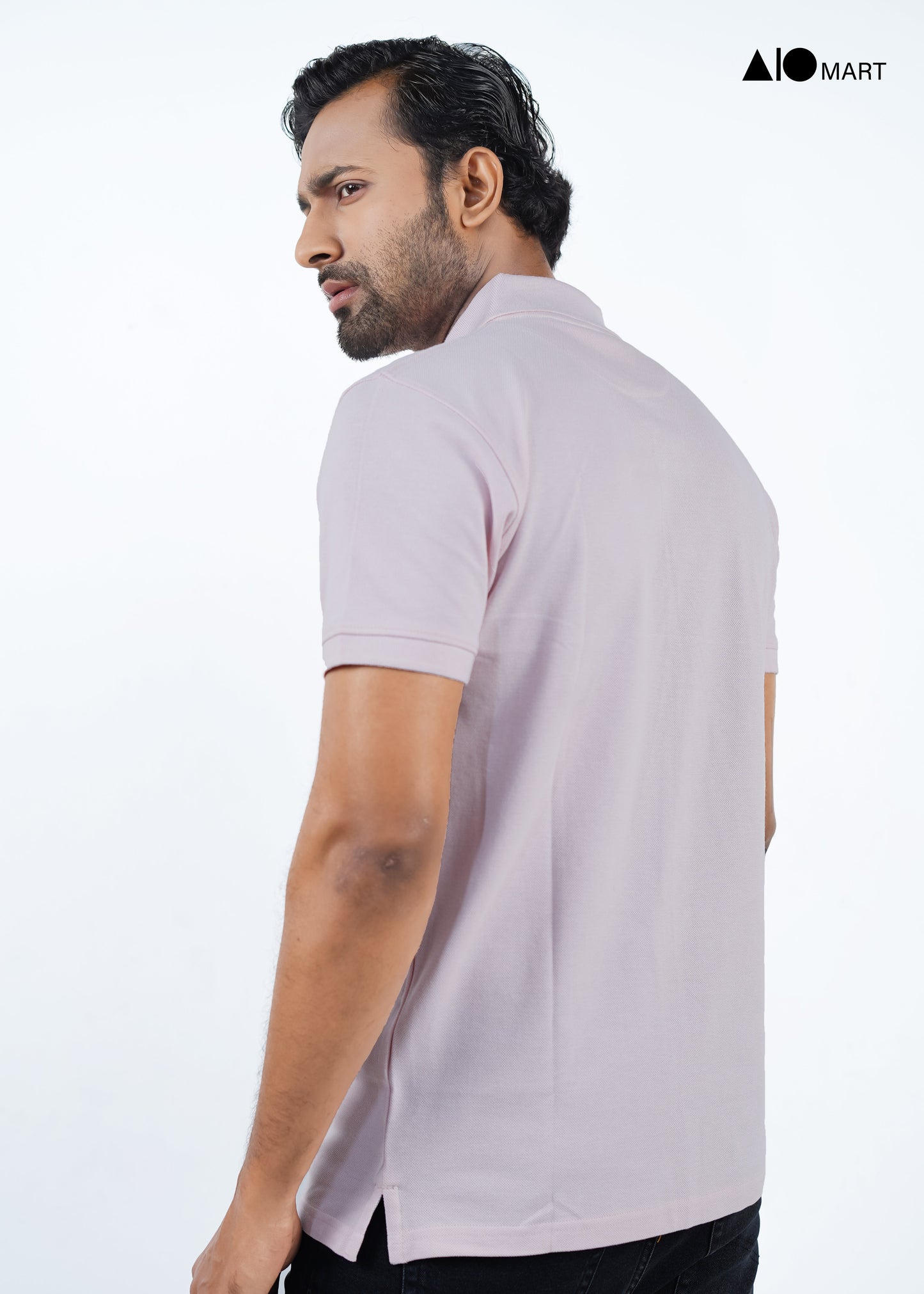 Men's Premium Polo Shirt (Chalk Pink)