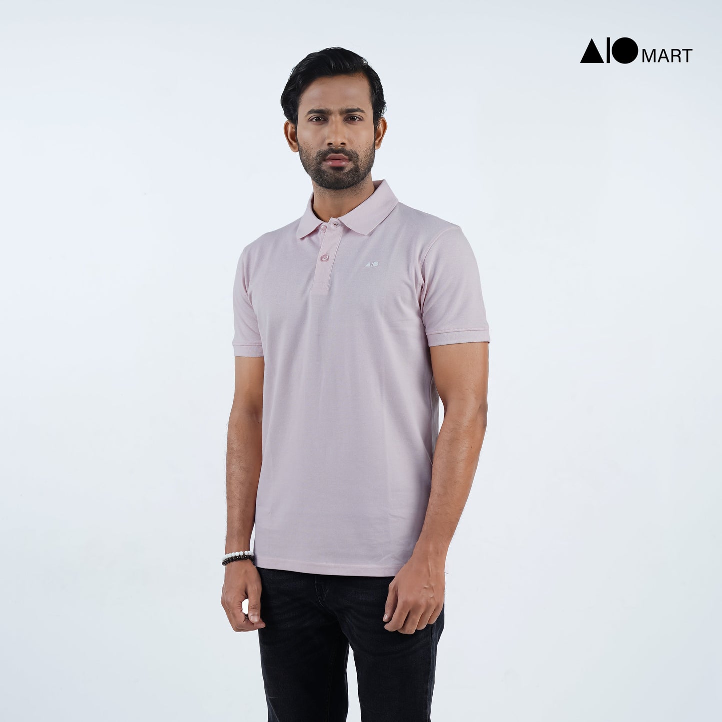 Men's Premium Polo Shirt (Chalk Pink)