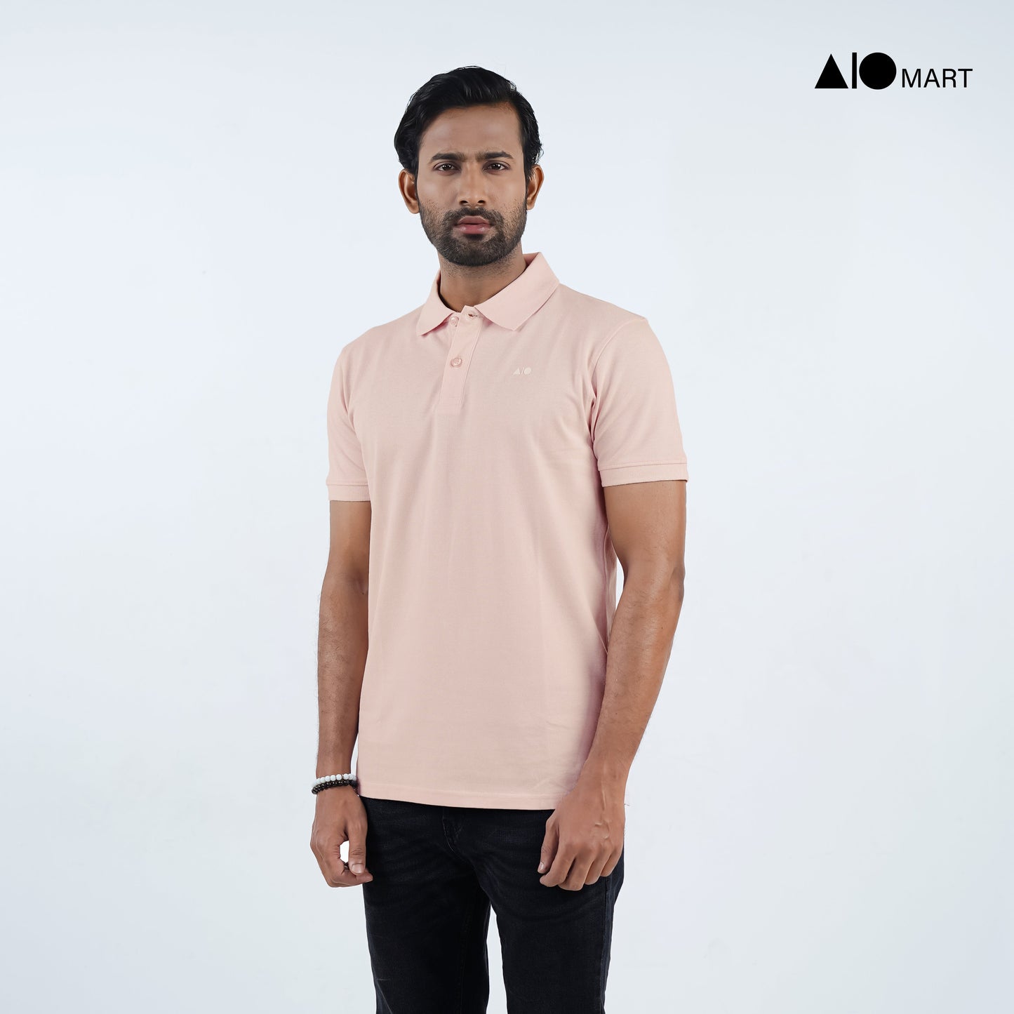 Men's Premium Polo Shirt (Chalk Pink)