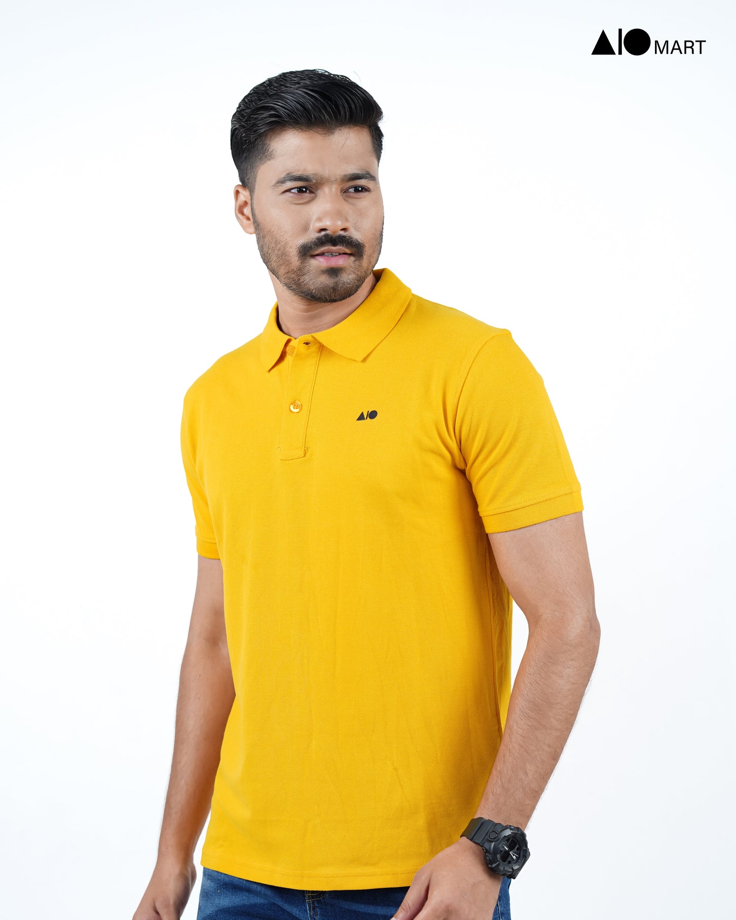Men's Premium Polo Shirt (Yellow)