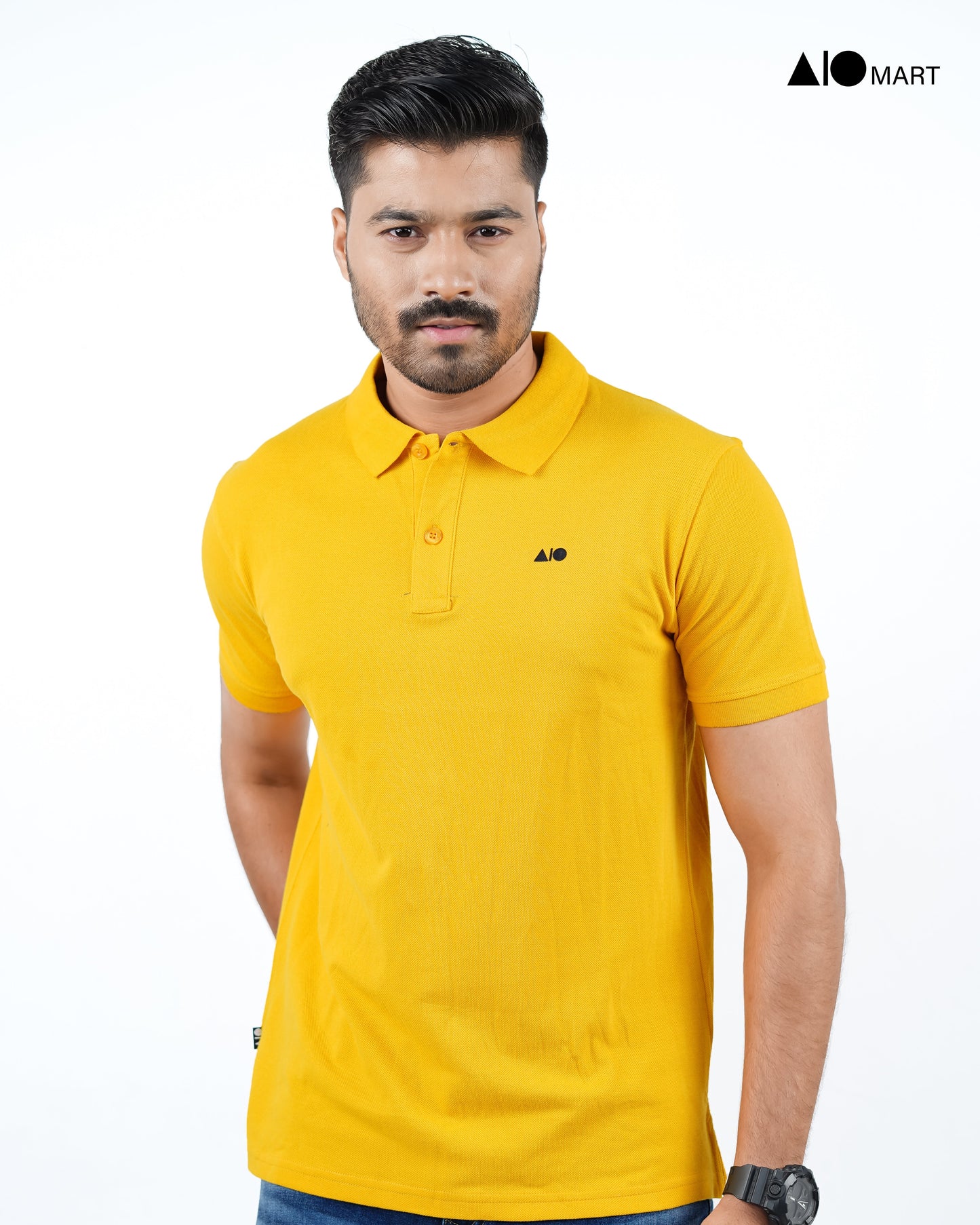 Men's Premium Polo Shirt (Yellow)