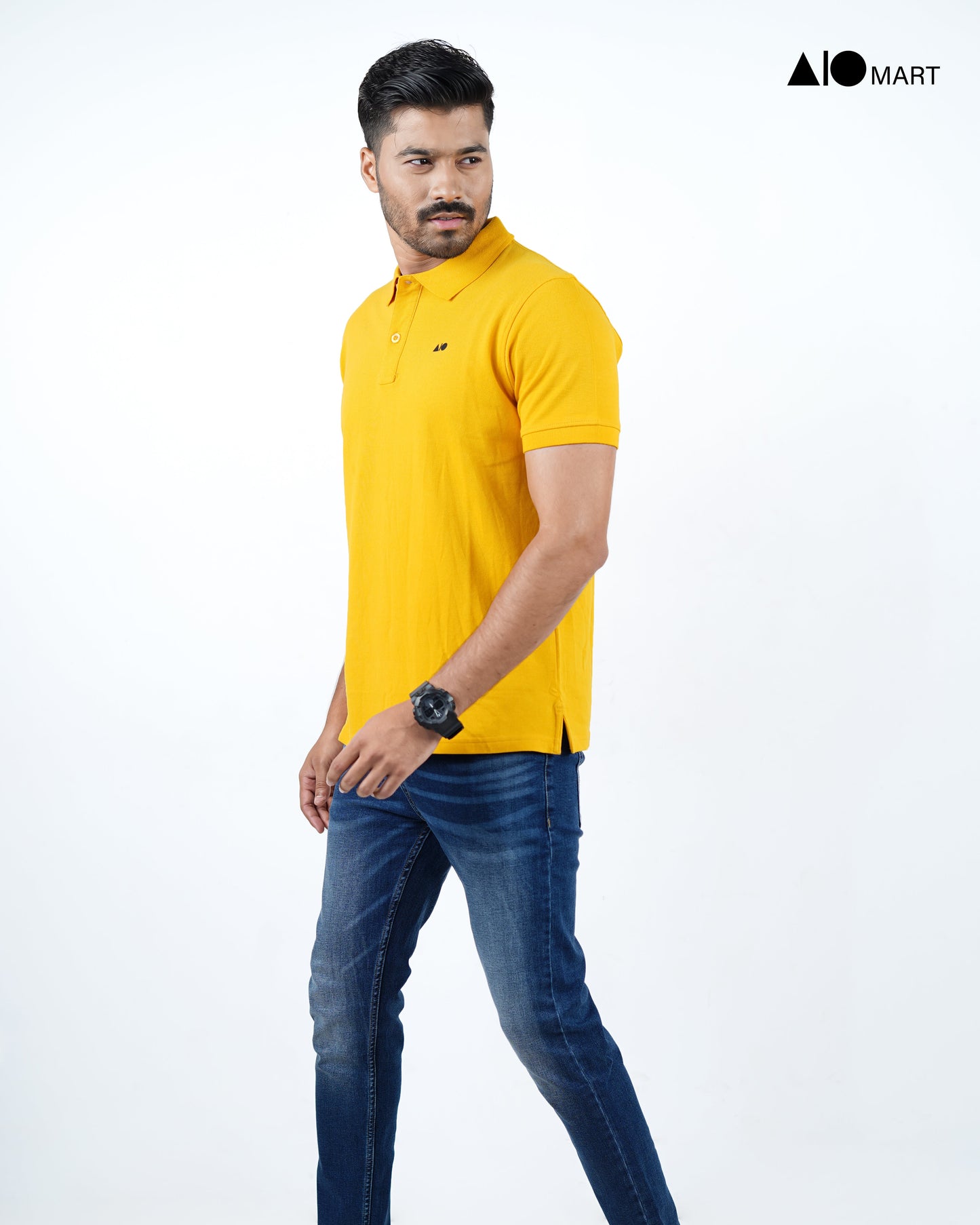 Men's Premium Polo Shirt (Yellow)
