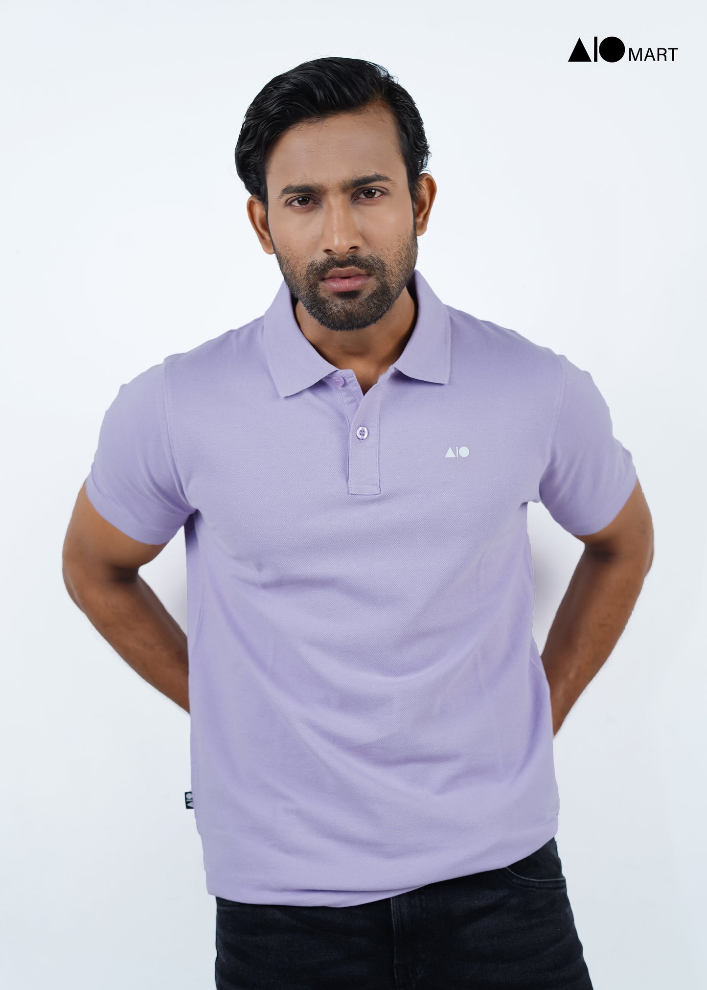 Men's Premium Polo Shirt (Purple Rose)