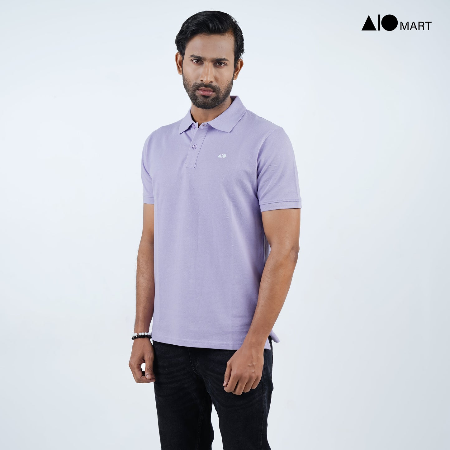 Men's Premium Polo Shirt (Purple Rose)