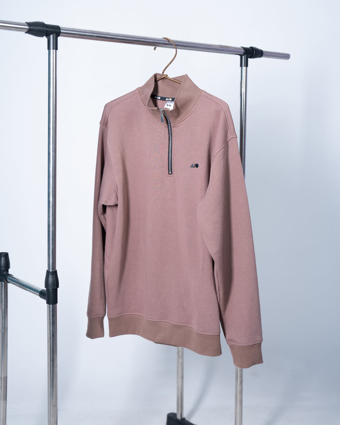 Short Zipper Sweatshirt - (Deep Stone)