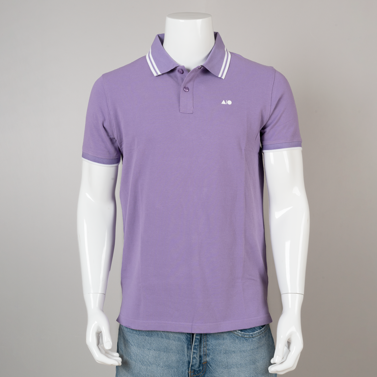 Men's Tipping Polo Shirt (Purple)
