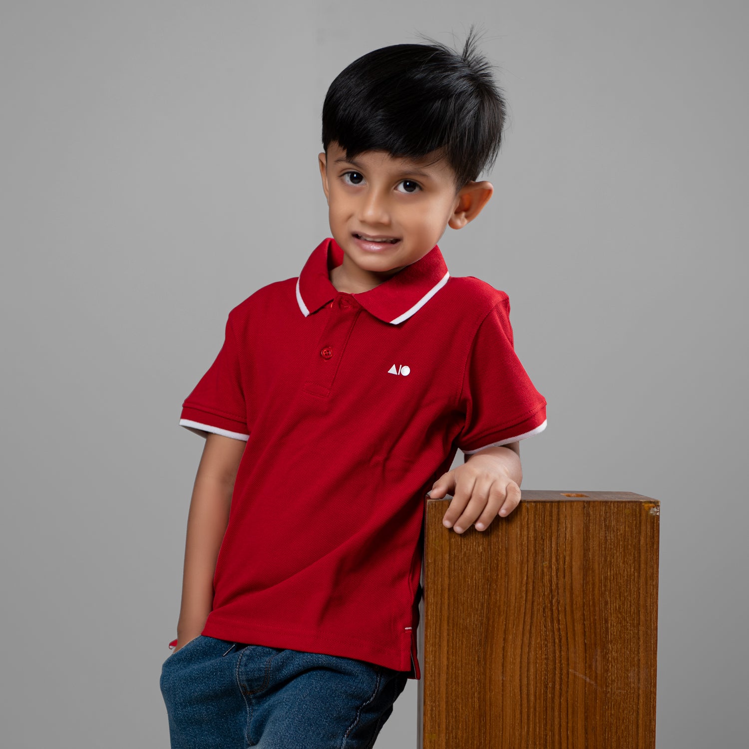 Kids red polo sale