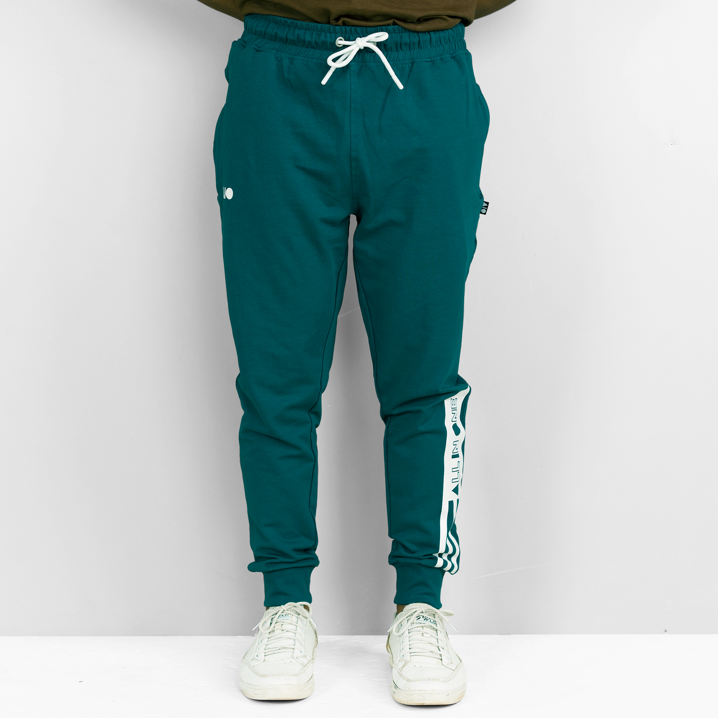 Men's Terry Cotton Joggers (Teal)