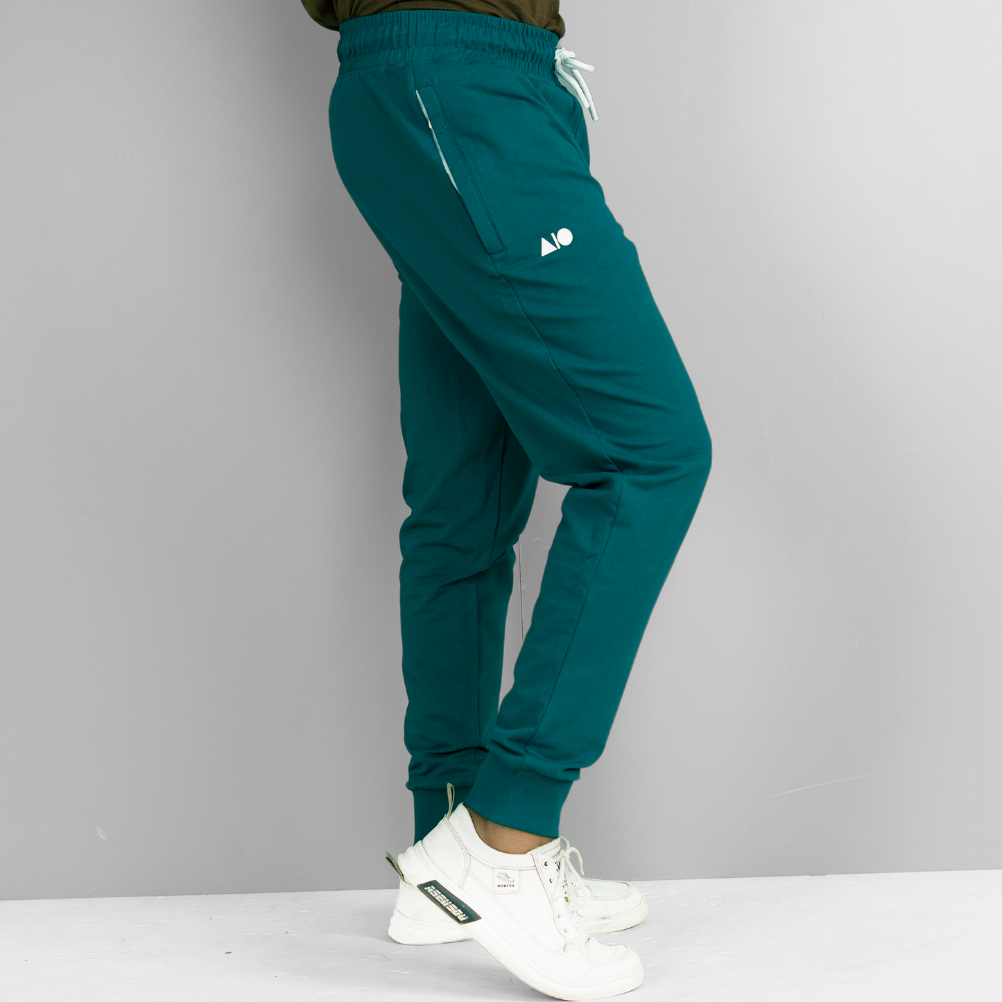 Men's Terry Cotton Joggers (Teal)