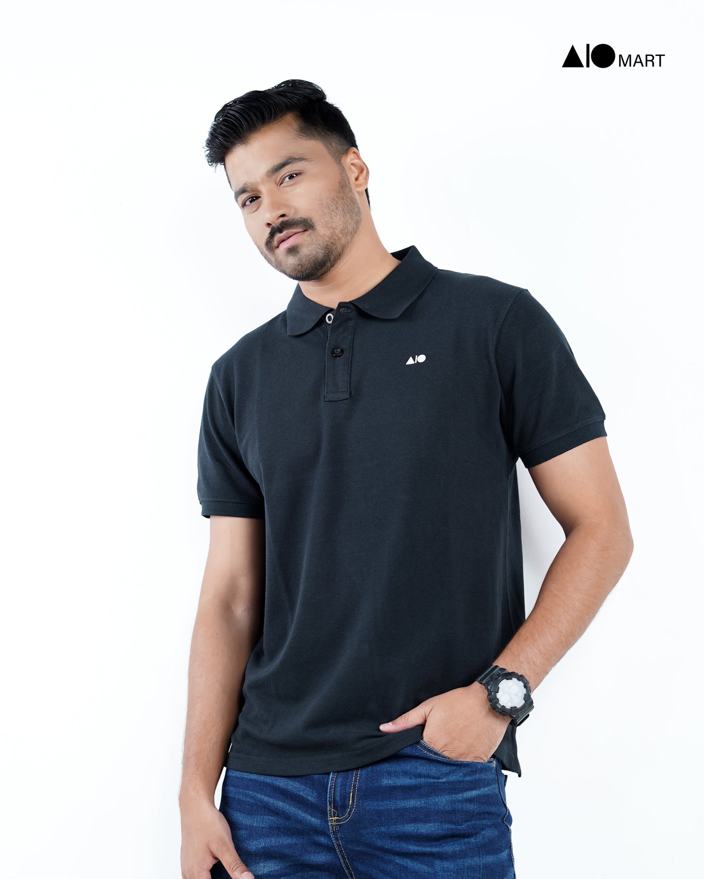 Men's Premium Polo Shirt (Black)