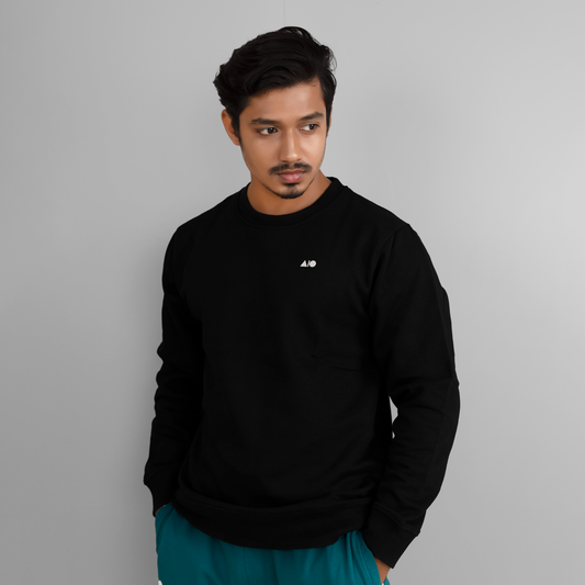 Mens Sweatshirt - Jet Black