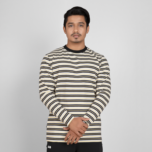 Mens Full Sleeve T-Shirt (Yellow & Black)