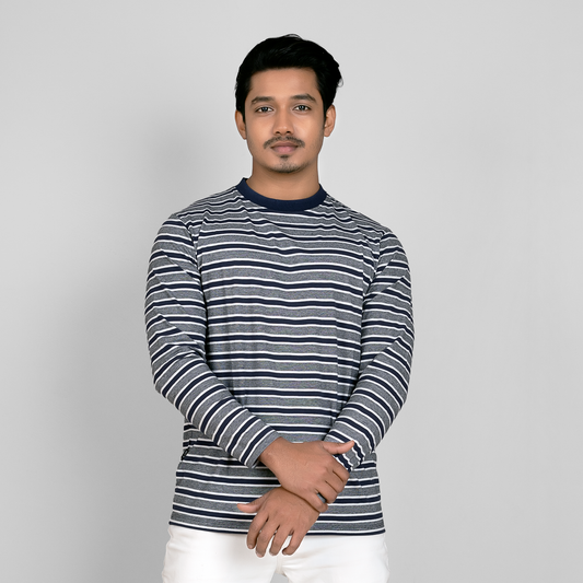 Mens Full Sleeve T-Shirt (Blue Ashes)