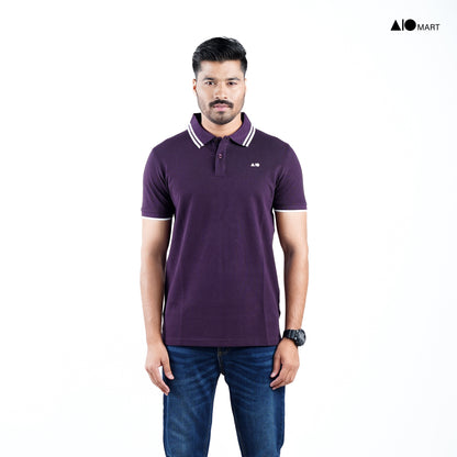 Men's Tipping Polo Shirt (Wine)
