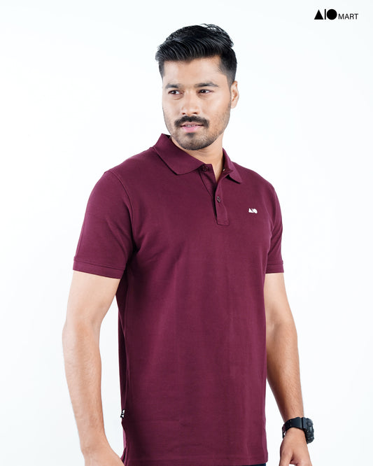 Men's Premium Polo Shirt (Maroon)