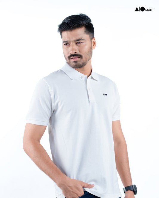 Men's Premium Polo Shirt (White)