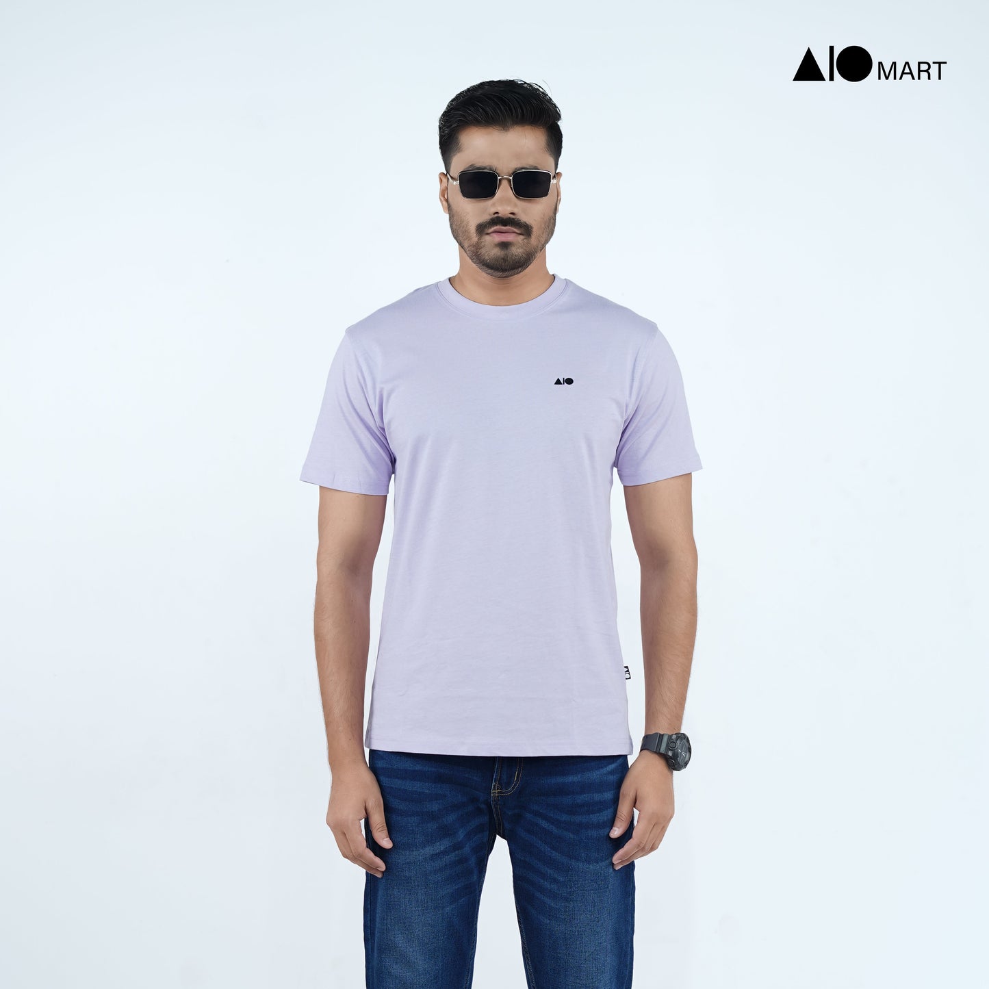 Men's Basic T-Shirt (Purple Rose)