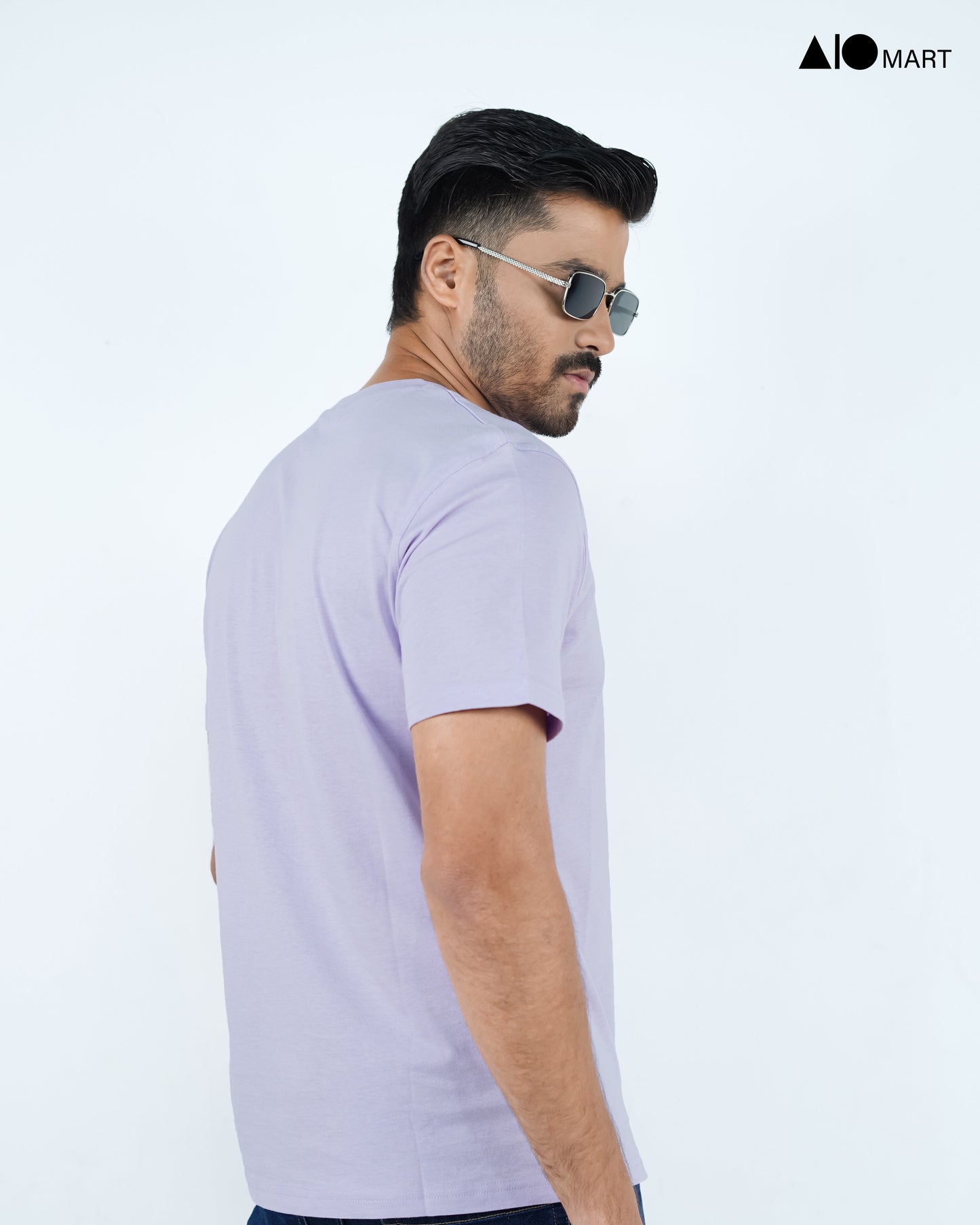 Men's Basic T-Shirt (Purple Rose)