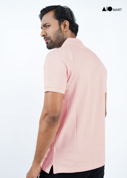 Men's Premium Polo Shirt (Chalk Pink)