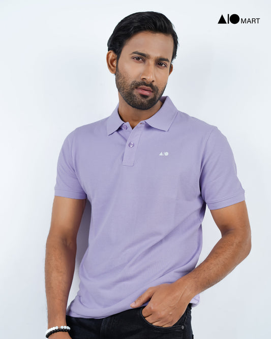Men's Premium Polo Shirt (Purple Rose)