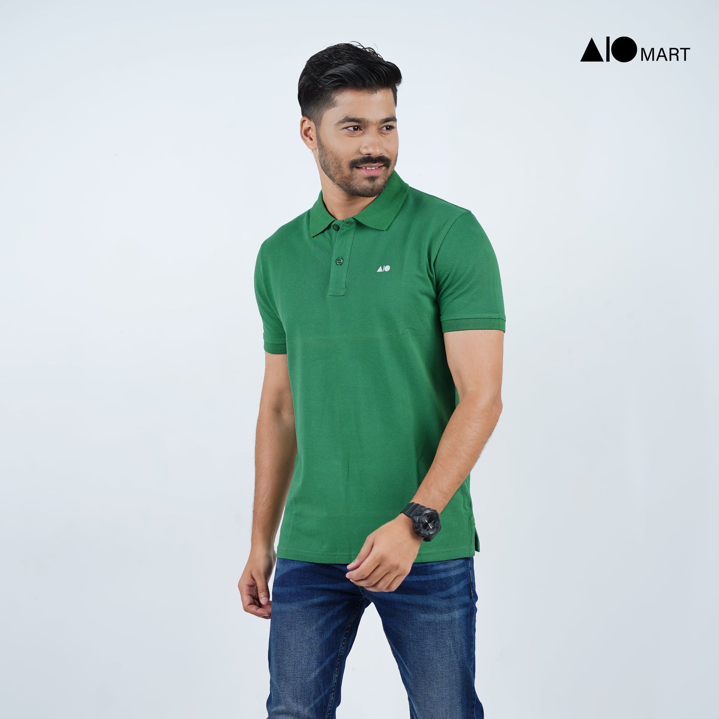 Men's Premium Polo Shirt (Light Green)