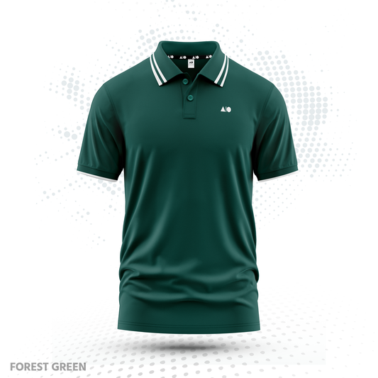 Men's Tipping Polo Shirt (Forest Green)