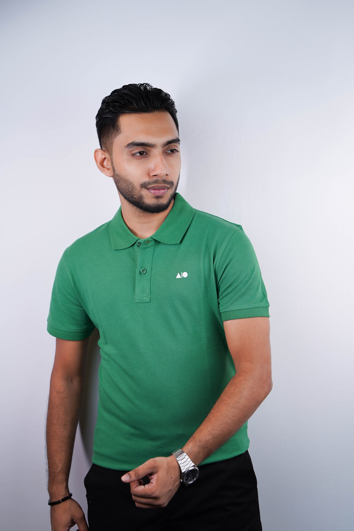 Men's Premium Polo Shirt - Any Three From Black, Purple Rose, Chalk Pink, Deep Blue & Green