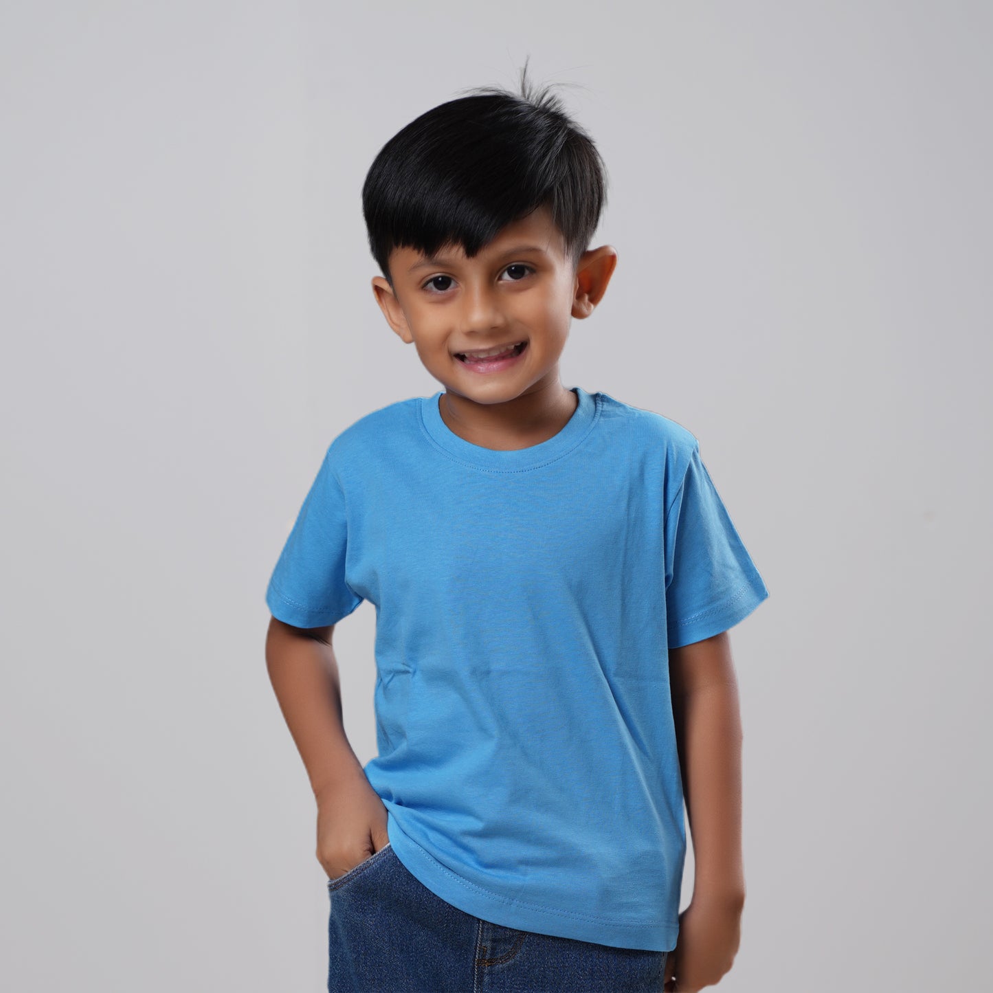 Kid's T-Shirt Combo (Peach, Purple Rose & Light Blue)