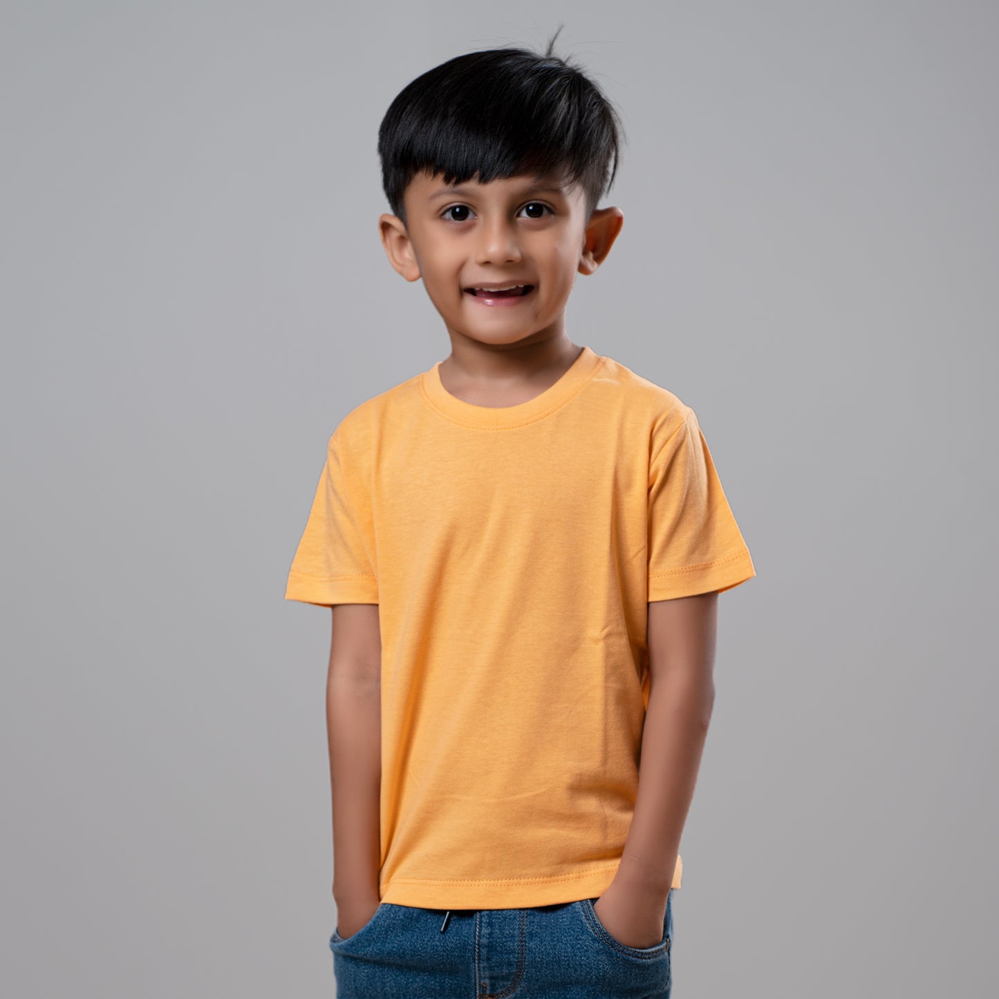 Kid's T-Shirt Combo (Mock Orange, Peach & Light Blue)