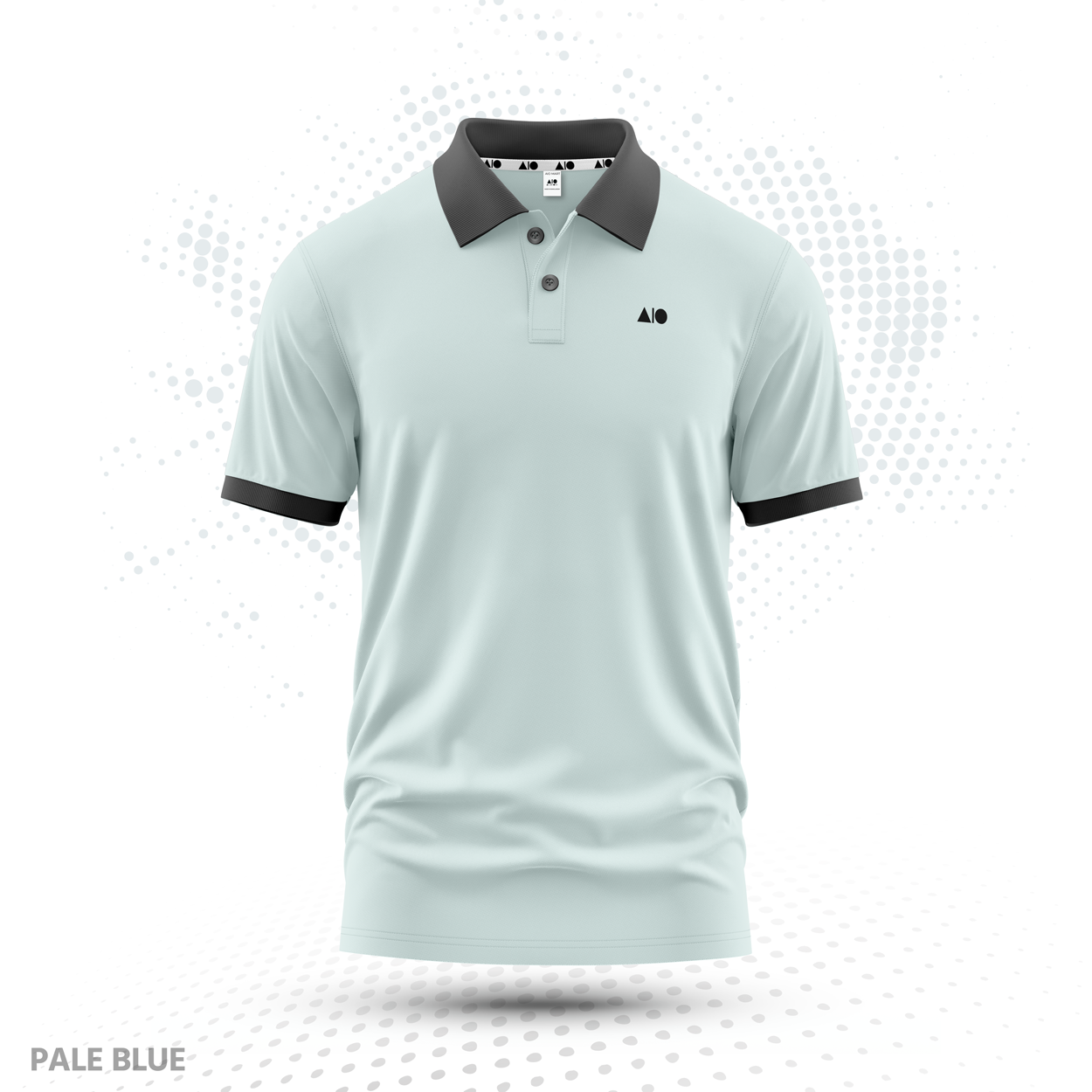 Men's Contrast Polo Shirt (Sky Blue)