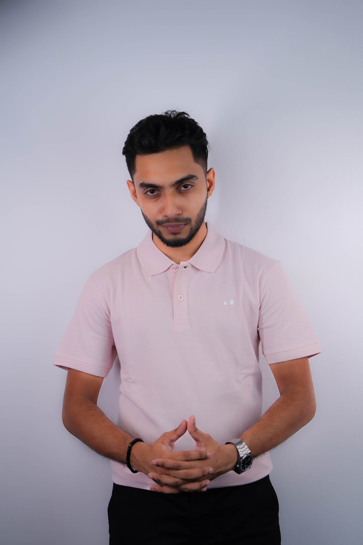 Men's Premium Polo Shirt - Any Three From Black, Purple Rose, Chalk Pink, Deep Blue & Green