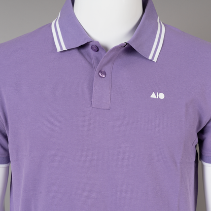 Men's Tipping Polo Shirt (Purple)