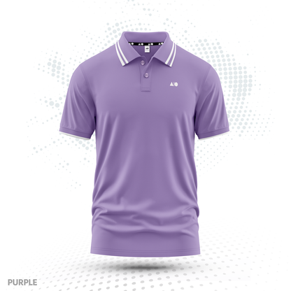 Men's Tipping Polo Shirt (Purple)
