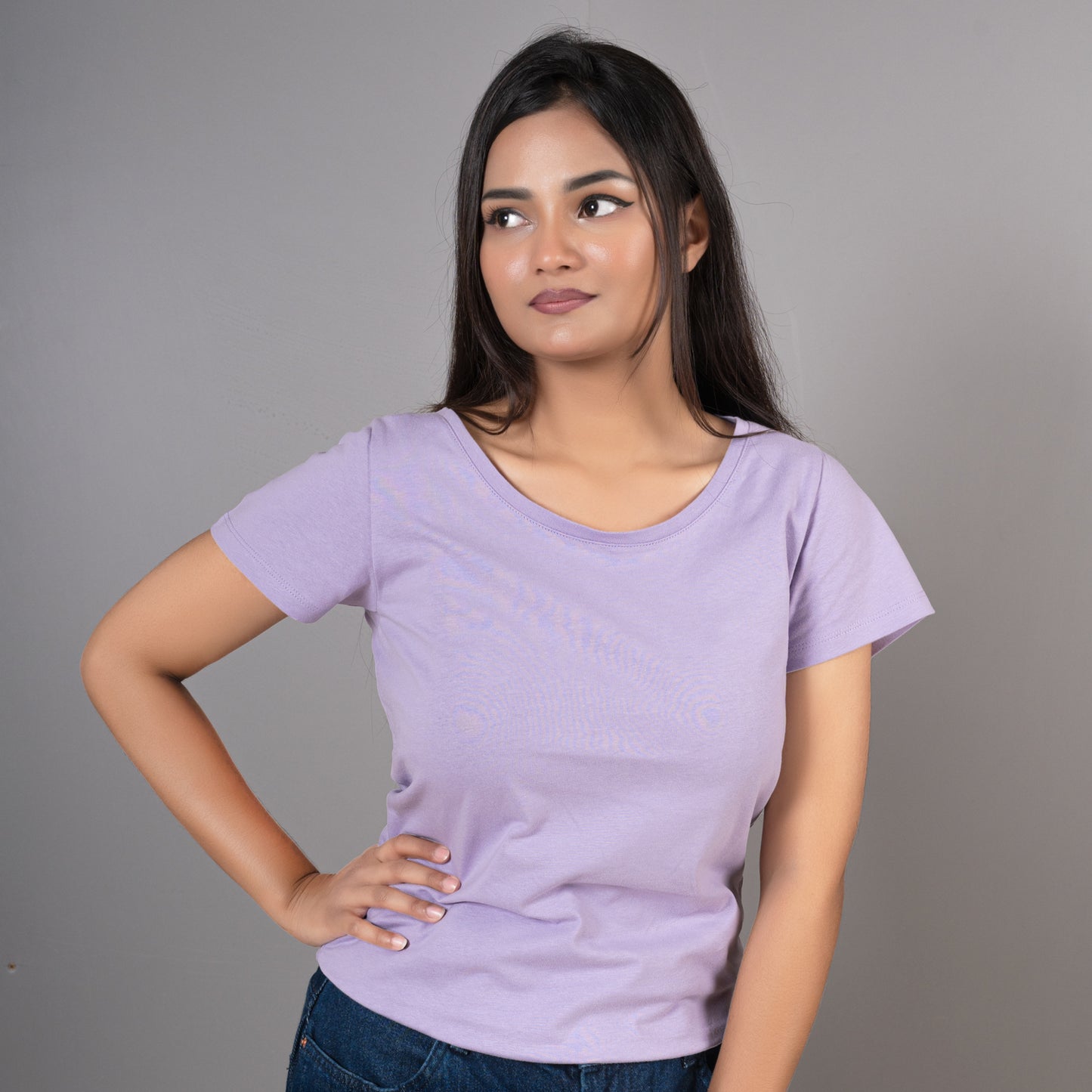 Womens Cotton T-Shirt Combo (Purple Rose, Light Pink, Lime)