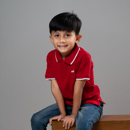 Kid's Polo Shirt - Any 3 From (Red, Green, Blue, Orange & Yellow)