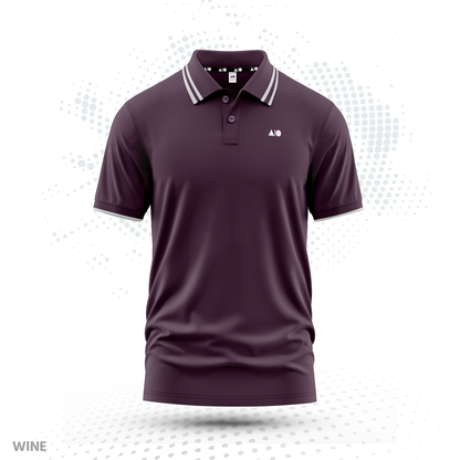 Men's Tipping Polo Shirt (Wine)