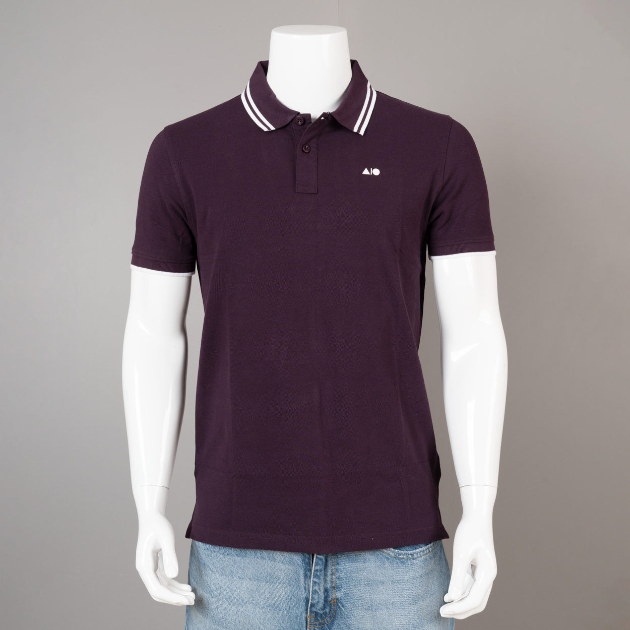Men's Tipping Polo Shirt (Wine)