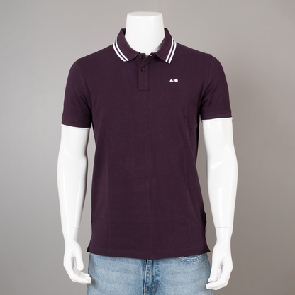 Men's Tipping Polo Shirt (Wine)