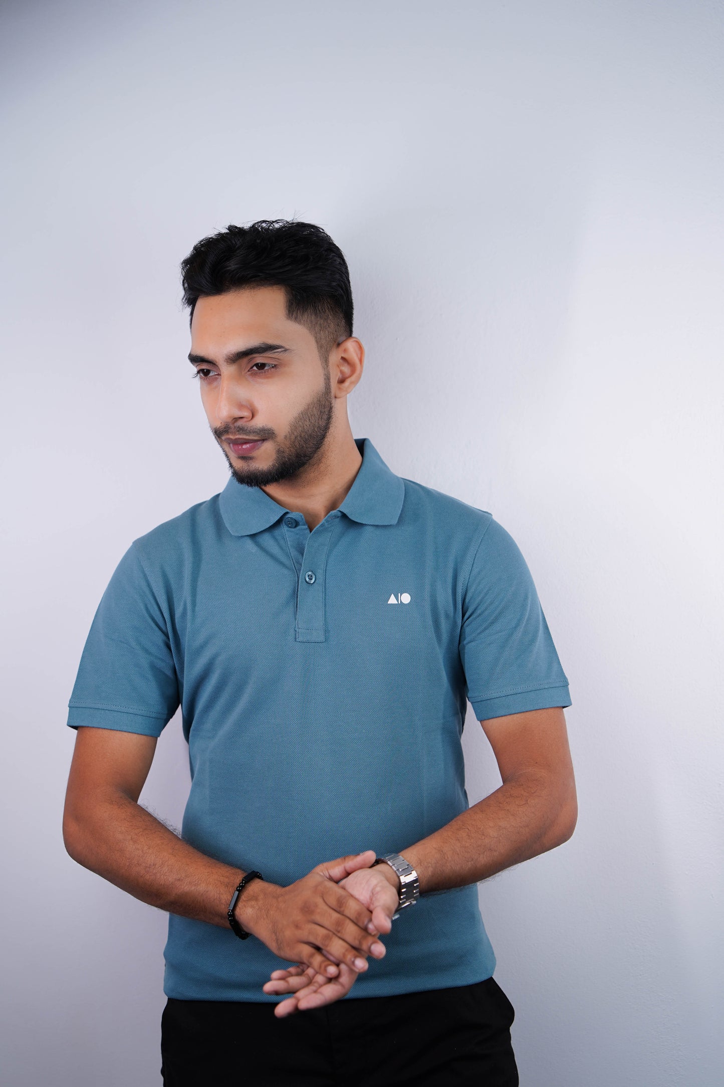 Men's Premium Polo Shirt - Any Three From Black, Purple Rose, Chalk Pink, Deep Blue & Green