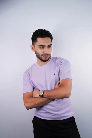 Men’s Premium Cotton T-Shirt - Any 3 From (Black, Peach, Purple, White & Sky Blue)