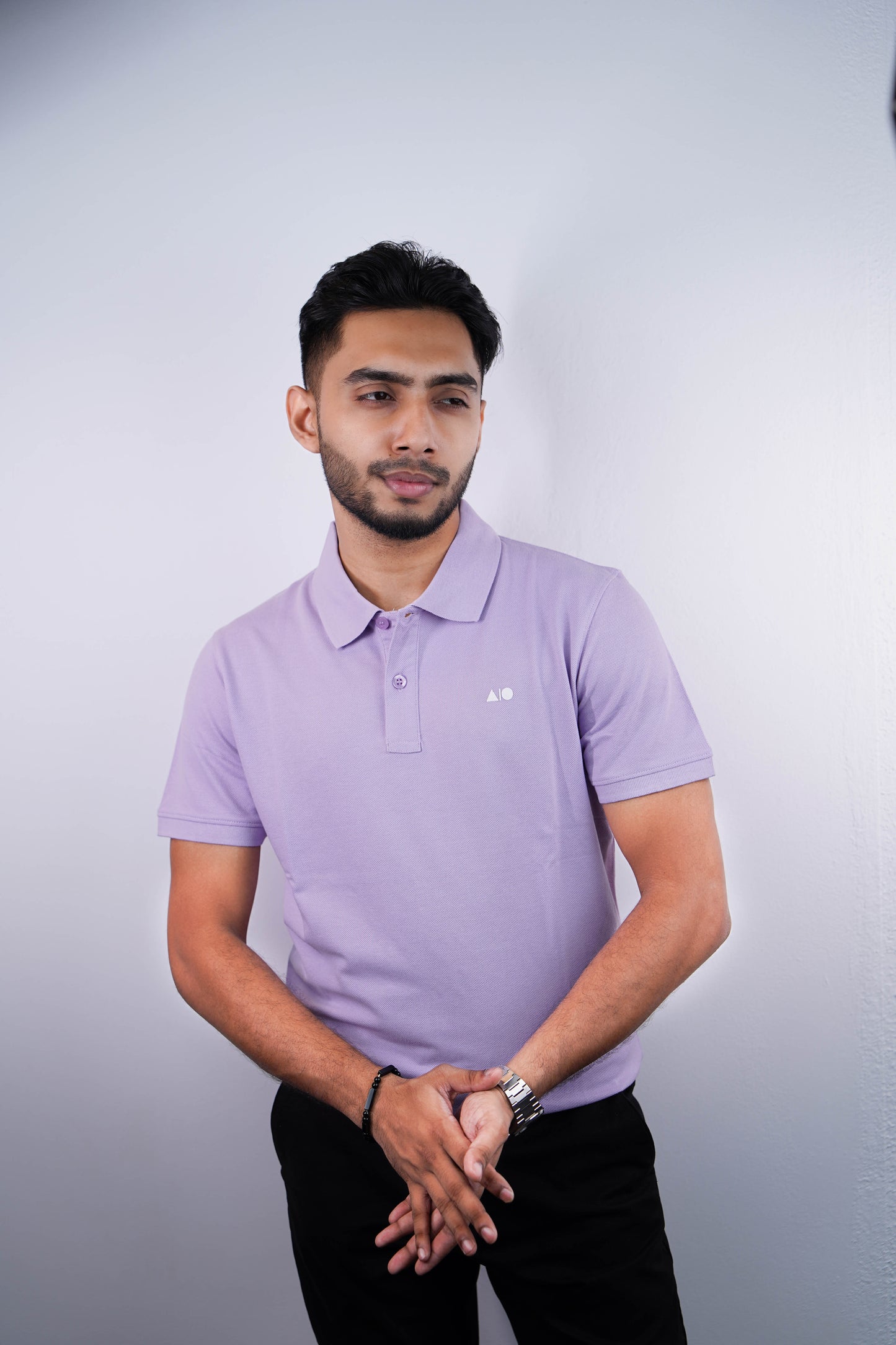 Men's Premium Polo Shirt (Purple Rose)