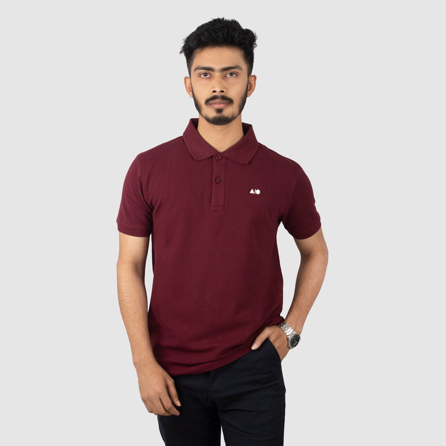 Maroon polo shirt mens cheap